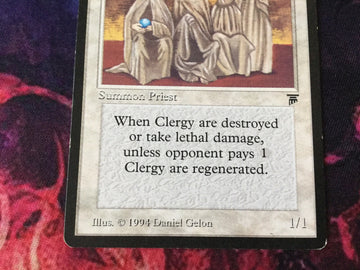 Clergy of the Holy Nimbus - Legends Excellent Magic MTG (back)