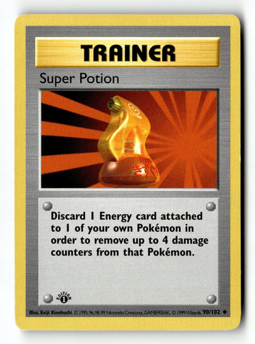 Pokemon Card Super Potion 1st Edition LP Base Set (Shadowless) 090/102