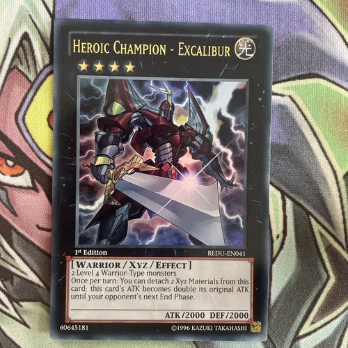 REDU-EN041 Heroic Champion - Excalibur Ultra Rare 1st Edition NM Yugioh Card