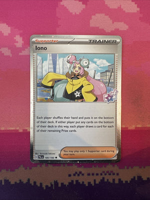 Pokemon Card Iono 185/193 Cosmo Promo Premium Tournament Collection Near Mint