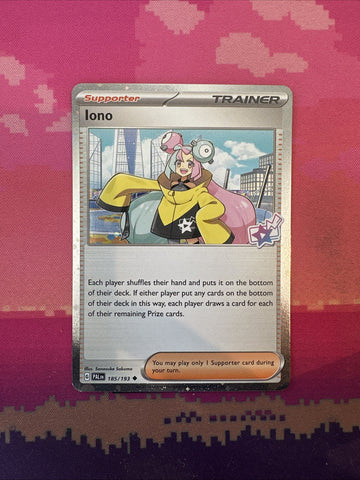 Pokemon Card Iono 185/193 Cosmo Promo Premium Tournament Collection Near Mint