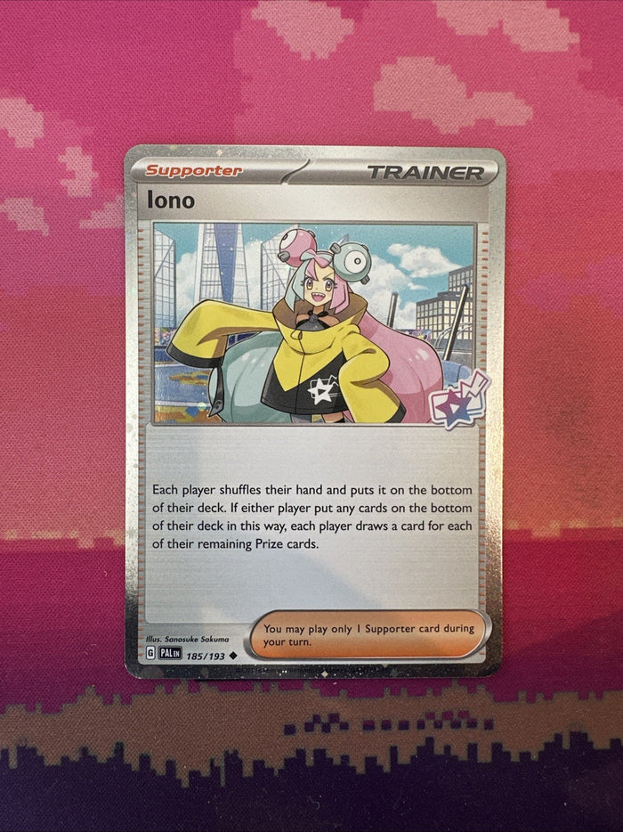 Pokemon Card Iono 185/193 Cosmo Promo Premium Tournament Collection Near Mint