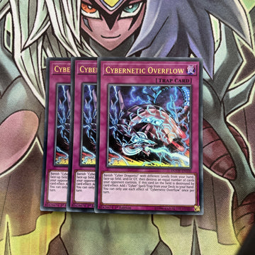 DUOV-EN100 x3 Cybernetic Overflow Ultra Rare Excellent Condition Yugioh