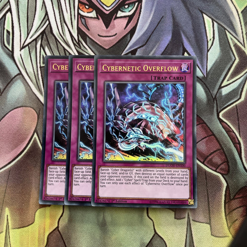 DUOV-EN100 x3 Cybernetic Overflow Ultra Rare Excellent Condition Yugioh
