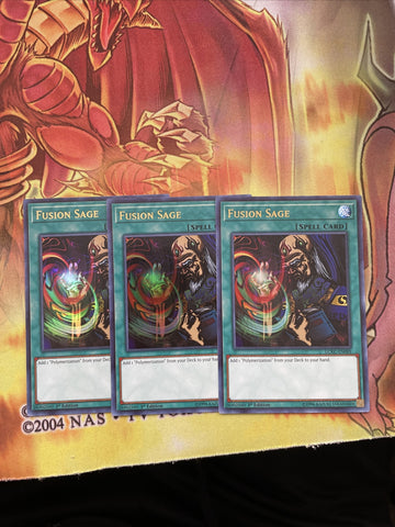 LCKC-EN089 x3 FUSION SAGE YUGIOH CARDS
