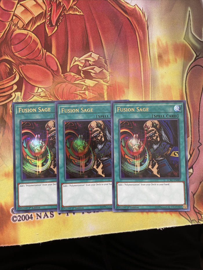 LCKC-EN089 x3 FUSION SAGE YUGIOH CARDS
