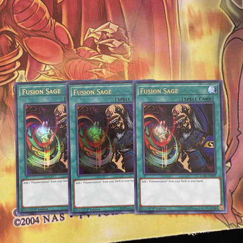 LCKC-EN089 x3 FUSION SAGE YUGIOH CARDS