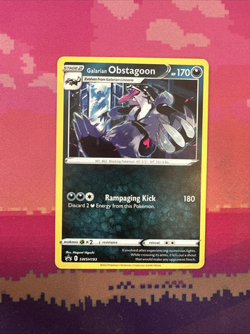 Pokemon Card Galarian Obstagoon SWSH193 Black Star Promo Non Holo Near Mint