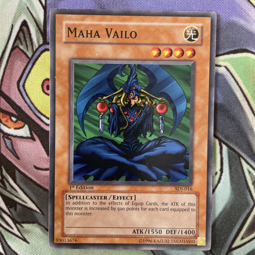 SDJ-016 Maha Vailo Common 1st Edition NM Yugioh Card