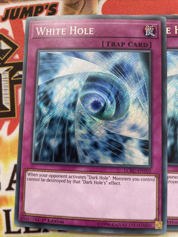 LCKC-EN102 x3 WHITE HOLE YUGIOH CARDS (back)