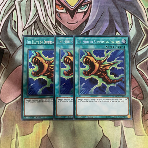 LCKC-EN027 x3 The Flute of Summoning Dragon Secret Excellent Condition Yugioh