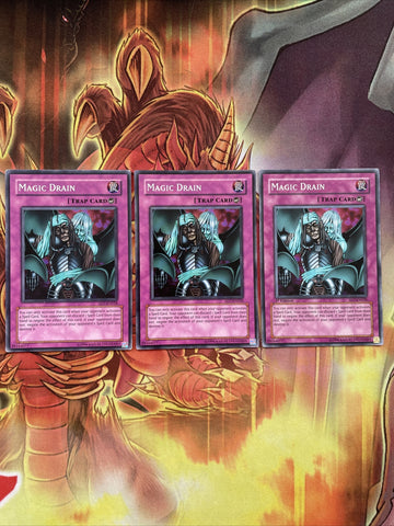 SD7-EN028 x3 Magic Drain Common Yugioh Card
