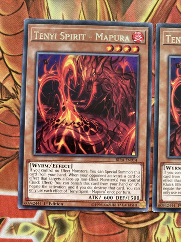 RIRA-EN014 3 x - Tenyi Spirit - Mapura Rare 1st Edition NEW YuGiOh Card (back)
