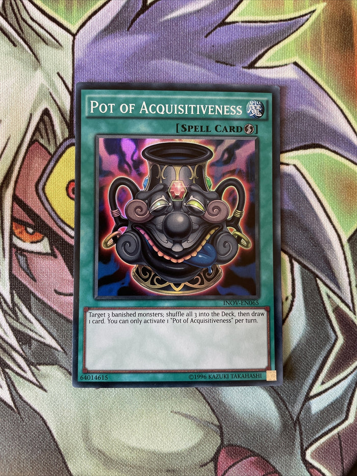 INOV-EN065 Pot Of Acquisitveness Super Rare UNL Edition NM YuGiOh Card