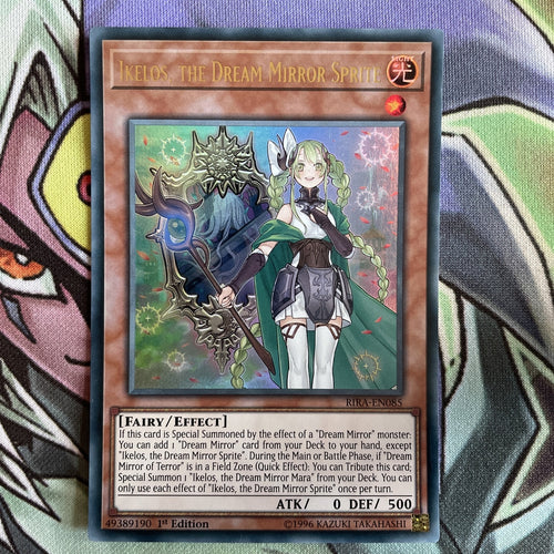 RIRA-EN085 Ikelos, The Dream Mirror Sprite Ultra Rare 1st Edition NM Yugioh Card
