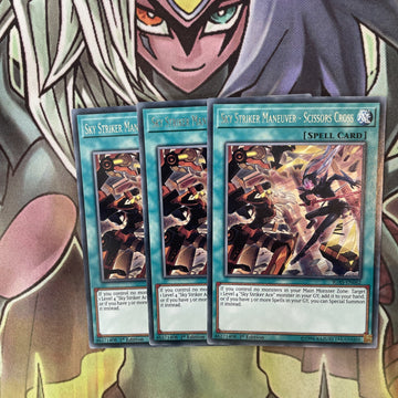 IGAS-EN062 x3 Sky Striker Maneuver - Scissors Cross Rare Excellent Cond Yugioh