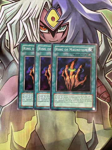 SDP-039 x3 Ring of Magnetism Common Excellent Condition Yugioh
