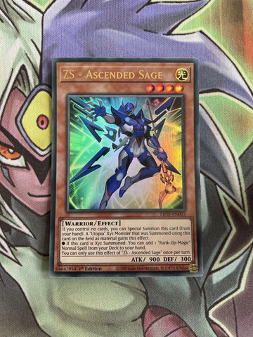 LIOV-EN003 ZS - Ascended Sage Ultra Rare 1st Edition NM Yugioh Card