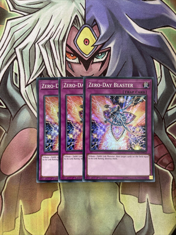 SDRR-EN033 x3 Zero-Day Blaster Super Rare Excellent Condition Yugioh