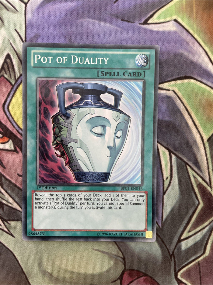 BP01-EN046 Pot Of Duality Starfoil Rare 1st Edition NM Yugioh Card