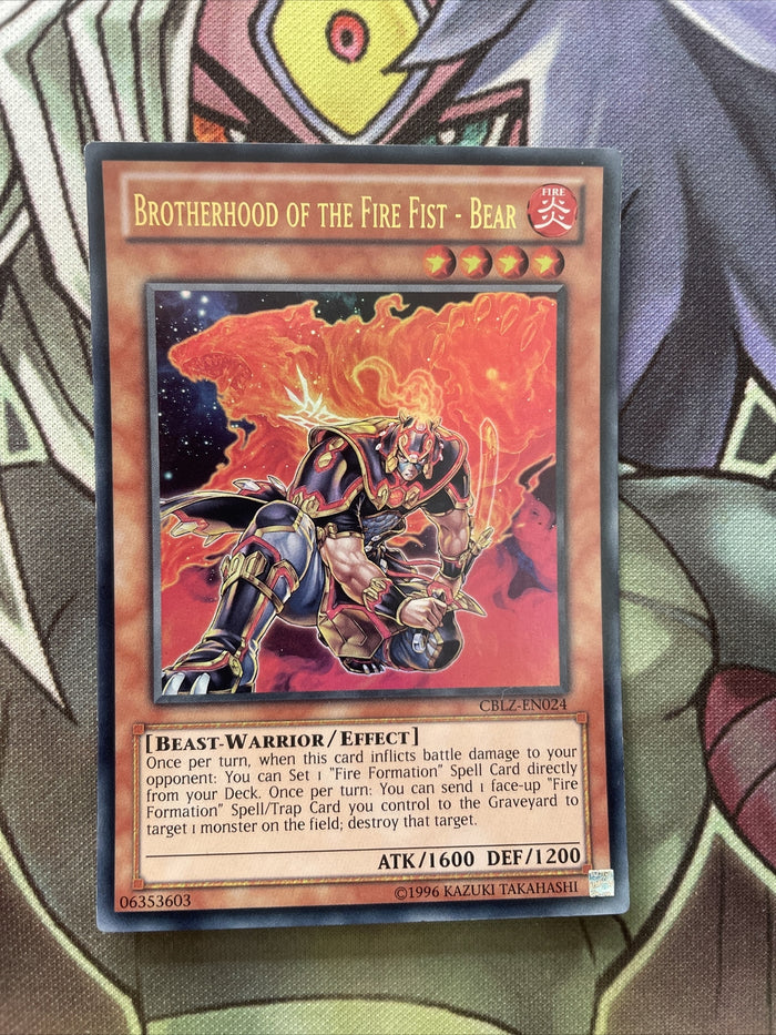 CBLZ-EN024 Brotherhood Of The Fire Fist - Bear Ultra Unl Edition NM Yugioh Card