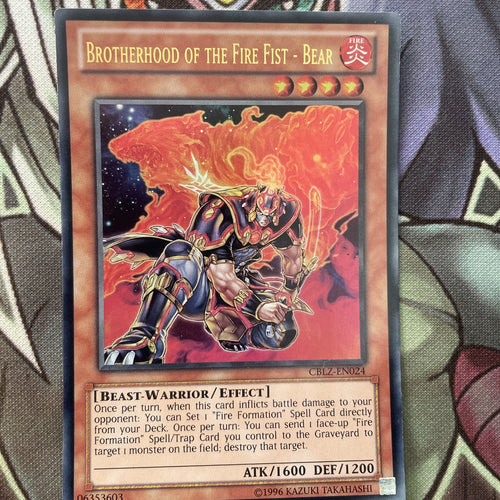 CBLZ-EN024 Brotherhood Of The Fire Fist - Bear Ultra Unl Edition NM Yugioh Card