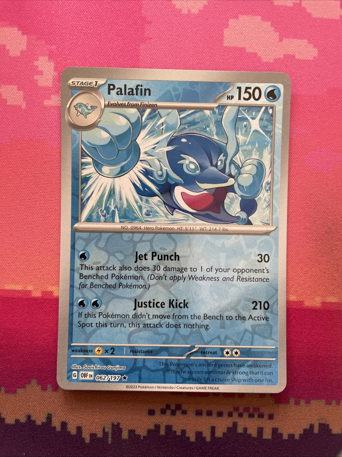 Pokemon Card Palafin Obsidian Flames Reverse Holo 062/197 NM