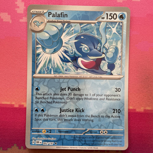 Pokemon Card Palafin Obsidian Flames Reverse Holo 062/197 NM