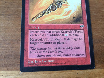 Kaervek's Torch - Mirage! Excellent Magic MTG (back)