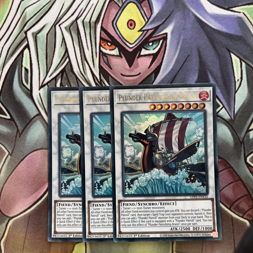 GFP2-EN135 x3 Plunder Patrollship Brann Ultra Rare Excellent Condition Yugioh