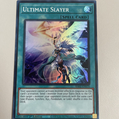 YUGIOH Super Rare Ultimate Slayer RA02-EN070 1st Edition