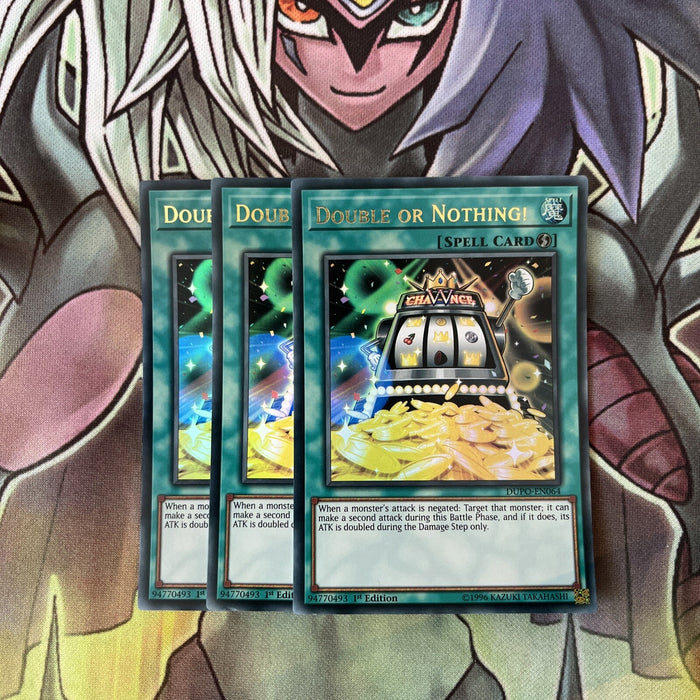 DUPO-EN064 x3 Double or Nothing Ultra Rare Excellent Condition Yugioh