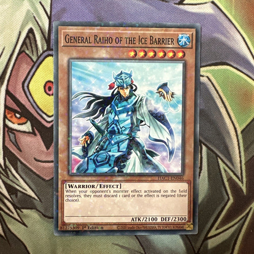 HAC1-EN046 General Raiho Of The Ice Barrier Duel Terminal Holo 1st Ed NM Yugioh
