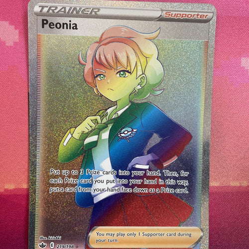 Pokemon Card Peonia 219/198 Secret Rare Chilling Reign Near Mint