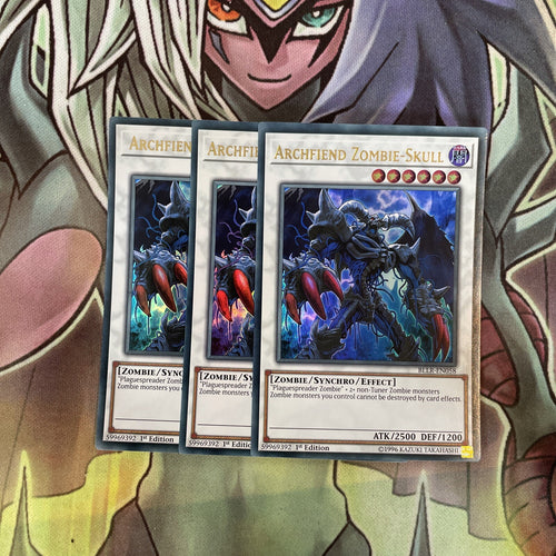 BLLR-EN058 x3 Archfiend Zombie-Skull Ultra Rare Excellent Condition Yugioh