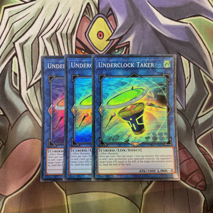 OP08-EN007 Underclock Taker Super Rare x3 Excellent Condition Yugioh