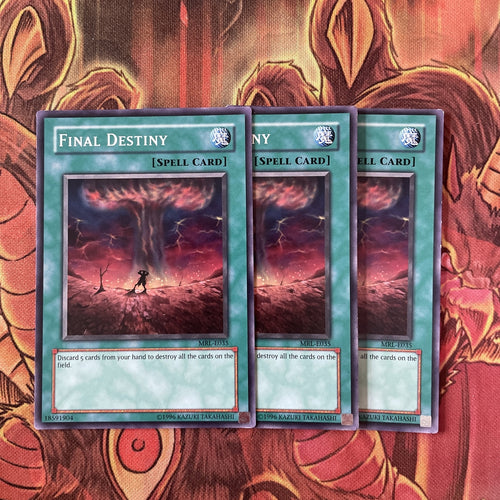 MRL-035 x3 Yugioh Final Destiny Playset