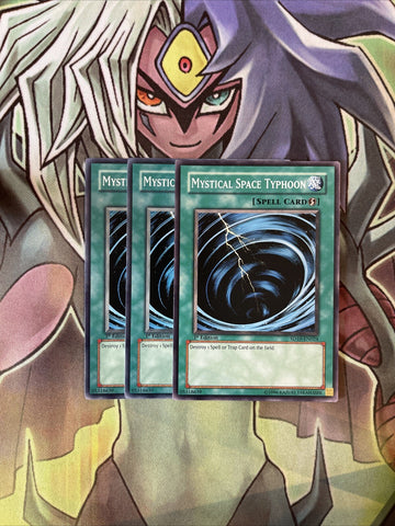 SD10-EN024 x3 Mystical Space Typhoon Common Excellent Condition Yugioh
