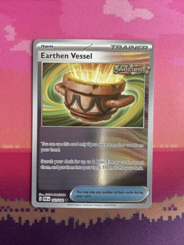 Pokemon Card Earthen Vessel Paradox Rift Reverse Holo 163/182 Near Mint