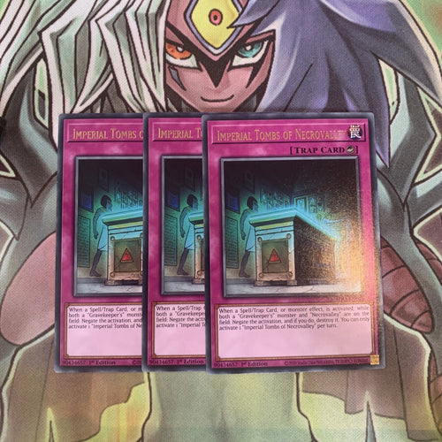 MAGO-EN089 x3 Imperial Tombs of Necrovalley Rare Excellent Condition Yugioh