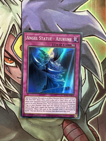 BLVO-EN079 Angel Statue - Azurune Super Rare 1st Edition NM Yugioh Card
