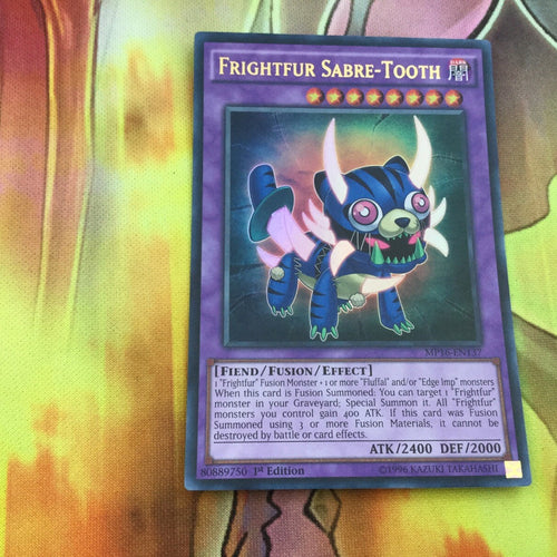 MP16-EN137 YuGiOh! Frightfur Sabre-Tooth Ultra Rare 1st Edition