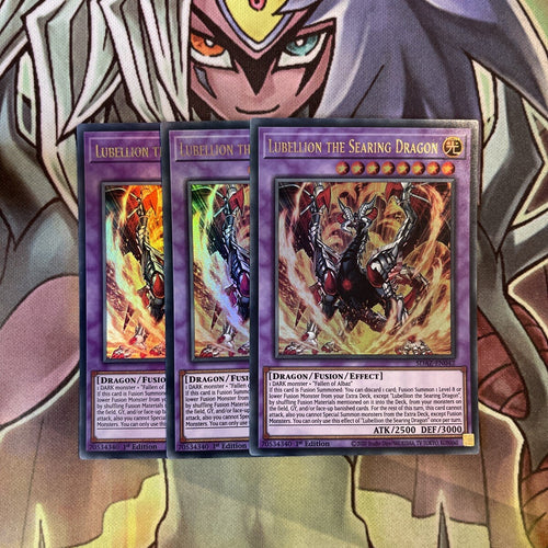 SDAZ-EN042 x3 Lubellion the Searing Dragon Ultra Rare Excellent Condition Yugioh