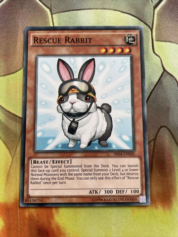 SR04-EN020 Rescue Rabbit UNL Edition Mint YuGiOh Card