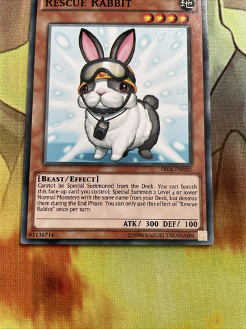 SR04-EN020 Rescue Rabbit UNL Edition Mint YuGiOh Card (back)