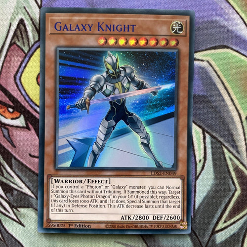 LDS2-EN049 Galaxy Knight Blue Ultra Rare 1st Edition NM Yugioh Card
