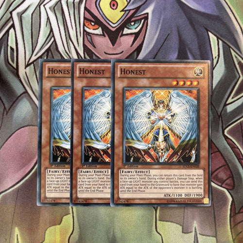 SDLS-EN020 x3 Honest Common Excellent Condition Yugioh