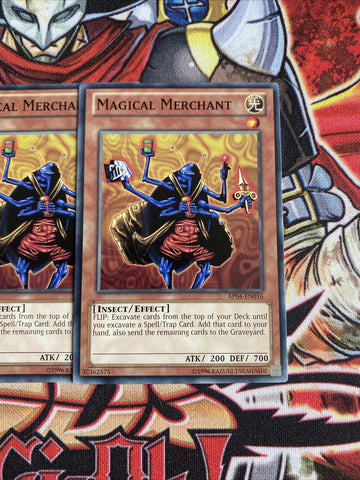 AP04-EN016 x3 Magical Merchant Yugioh Playset (back)