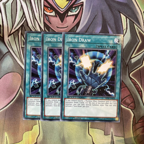 SBTK-EN038 x3 Iron Draw Common Excellent Condition Yugioh