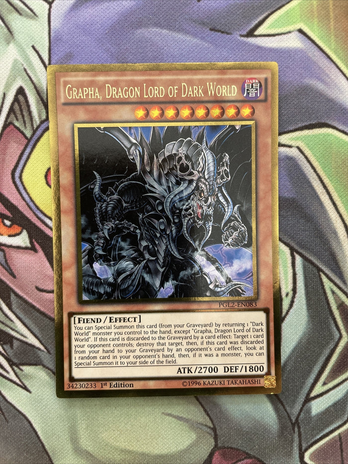 PGL2-EN083 Grapha, Dragon Lord of Dark World Gold Rare 1st Edition NM Yugioh